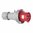 CEE-Stecker, 5p, 125A, IP67, 400V (50+60Hz) rot, 6h, Schraubklemme, gerade, Kunststoff Verschraubung